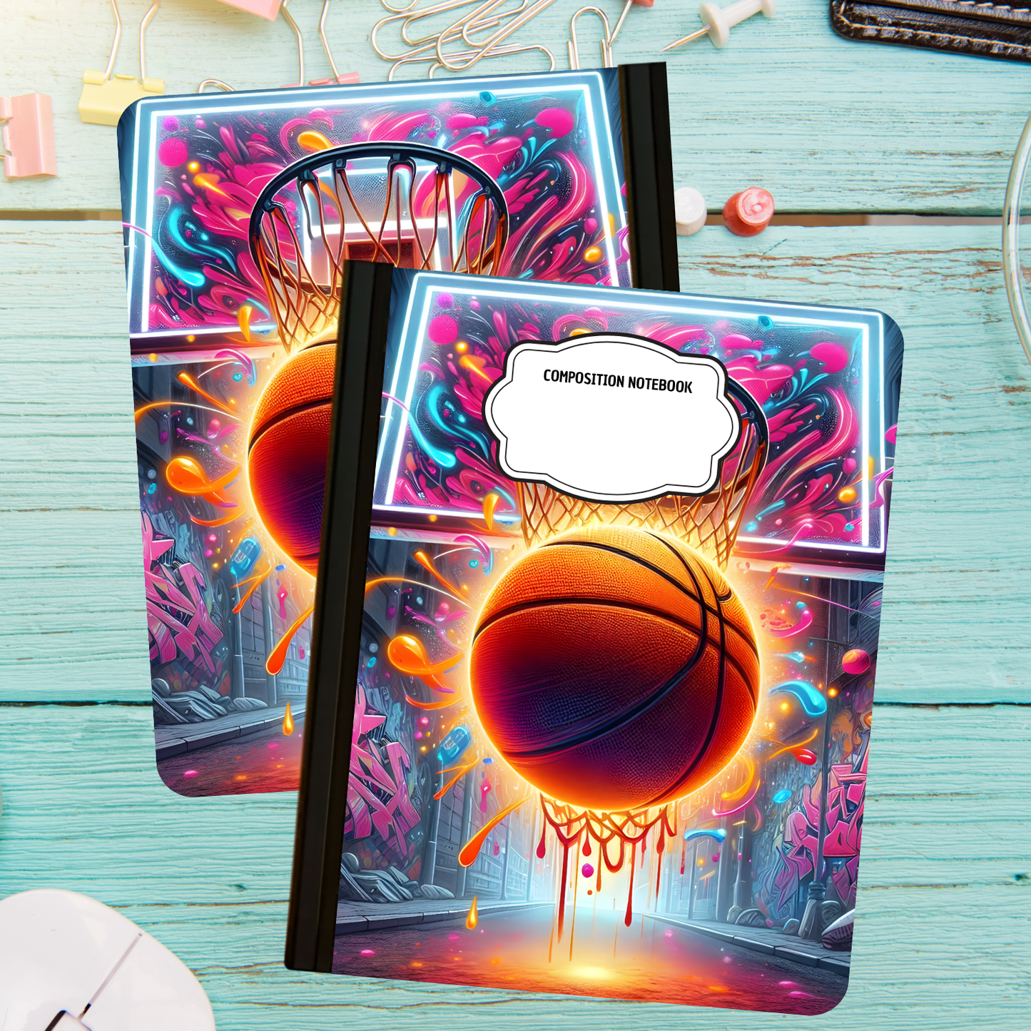 Composition Notebook - Basketball Graffiti