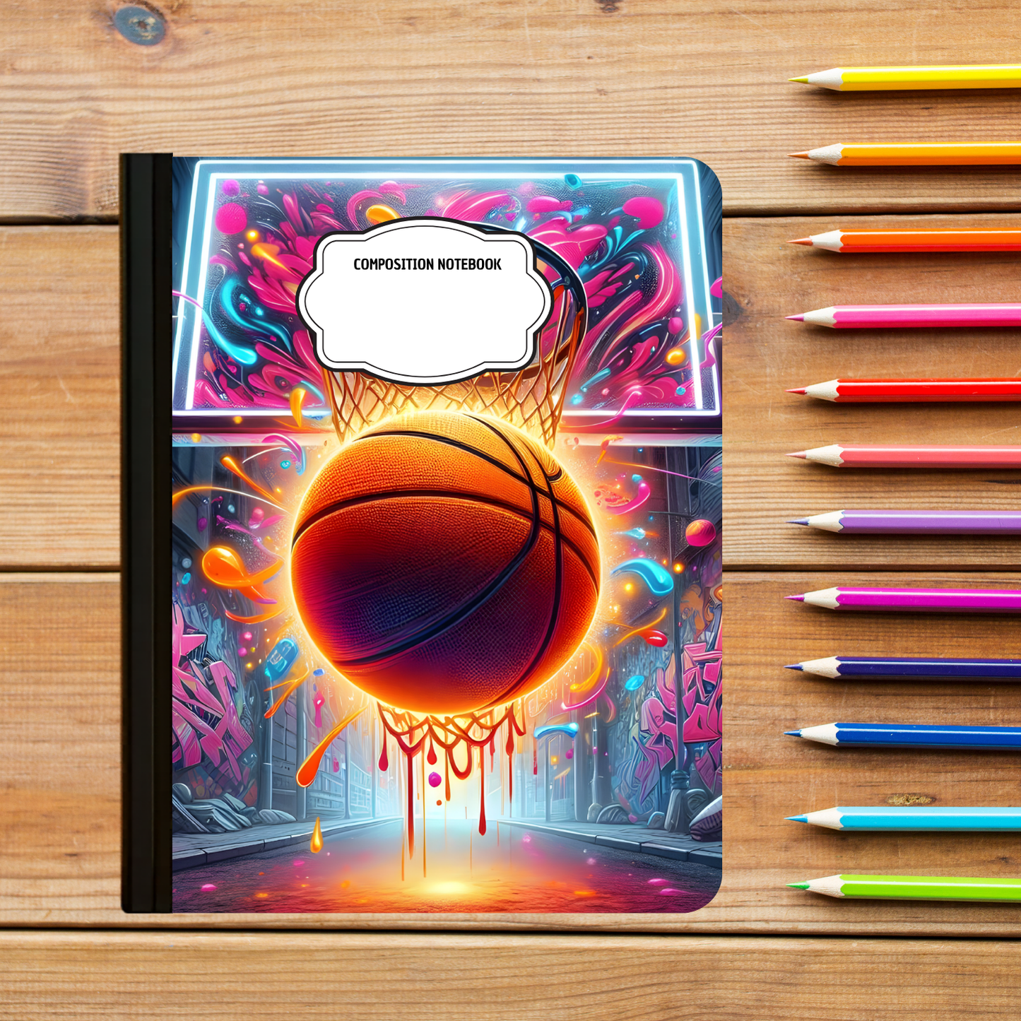 Composition Notebook - Basketball Graffiti