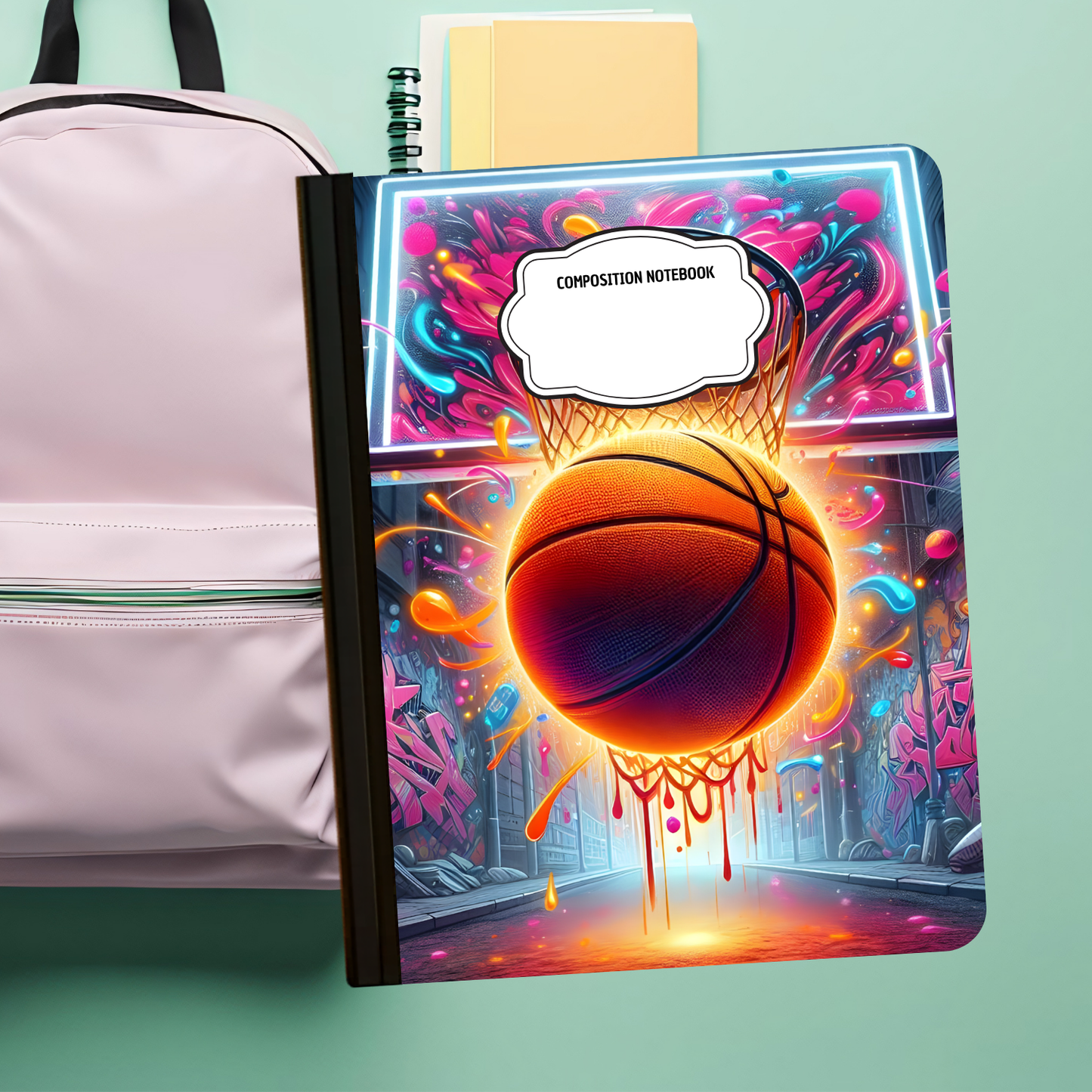 Composition Notebook - Basketball Graffiti