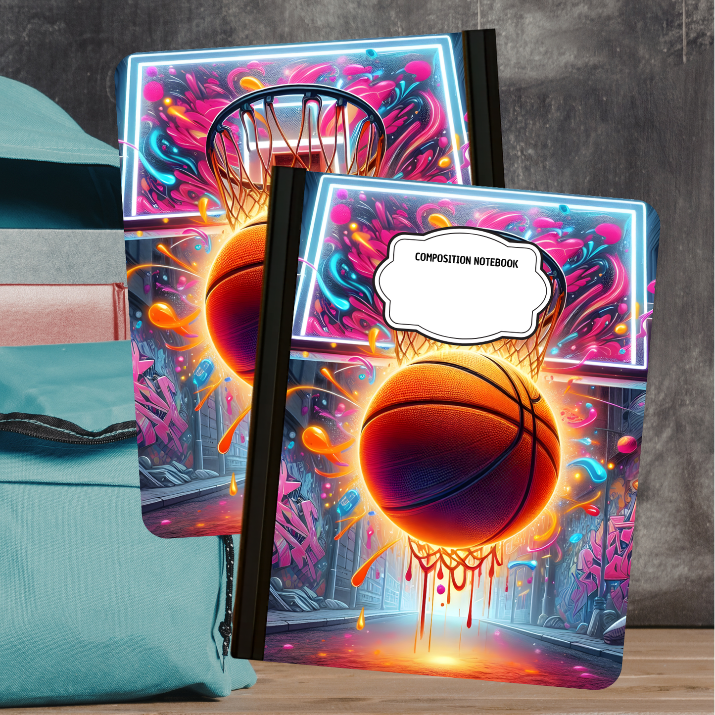 Composition Notebook - Basketball Graffiti