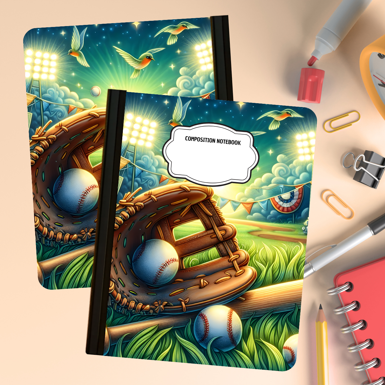 Composition Notebook - Batter Up