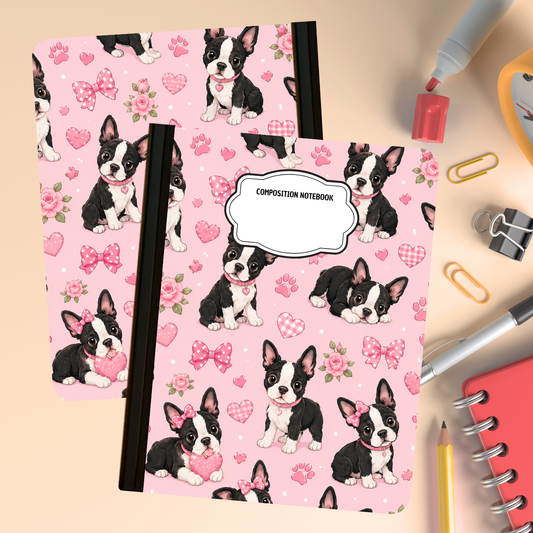 Composition Notebook - Boston Cuteness