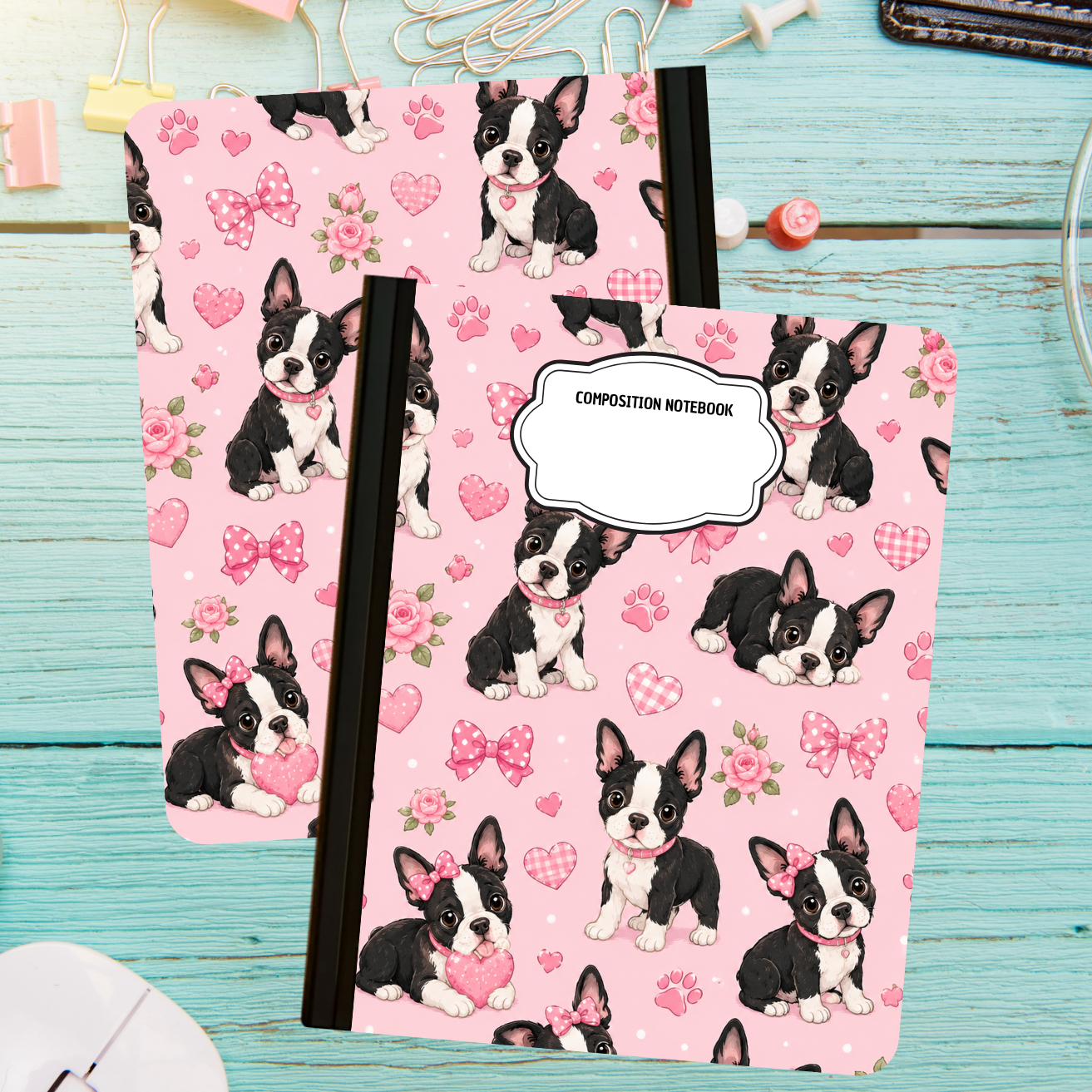 Composition Notebook - Boston Cuteness