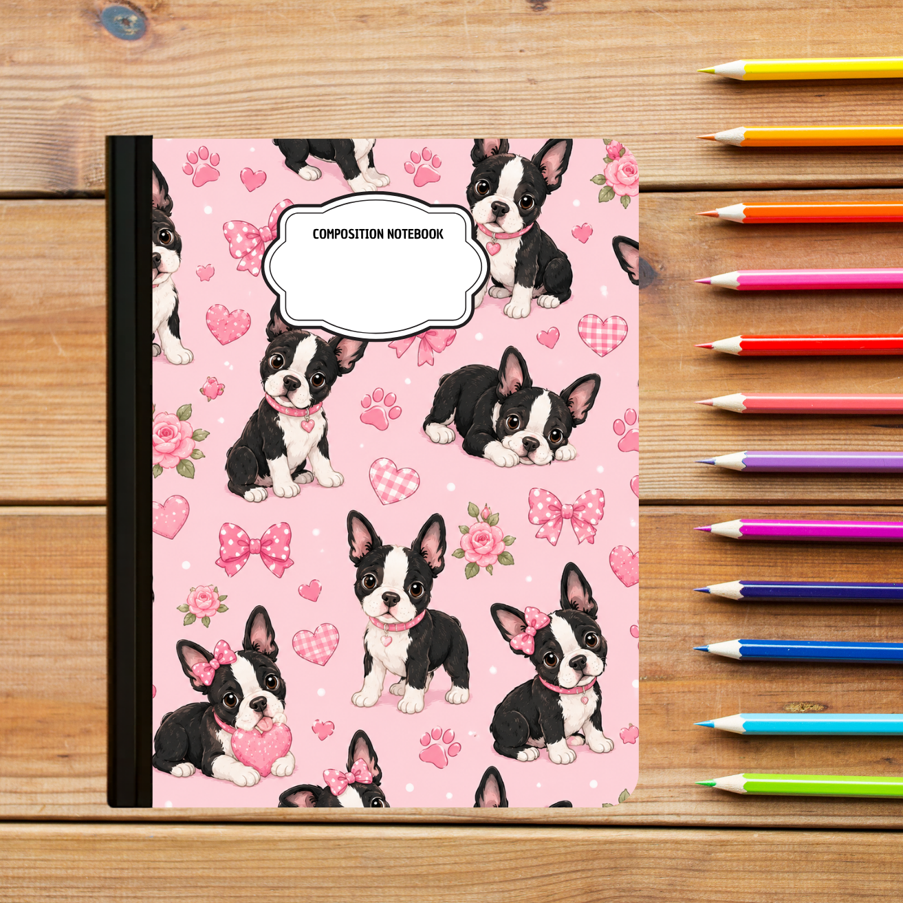 Composition Notebook - Boston Cuteness