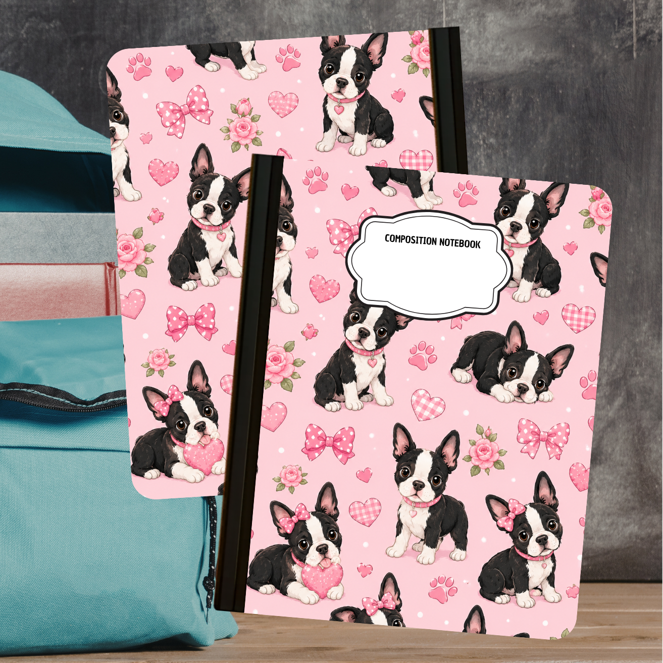 Composition Notebook - Boston Cuteness