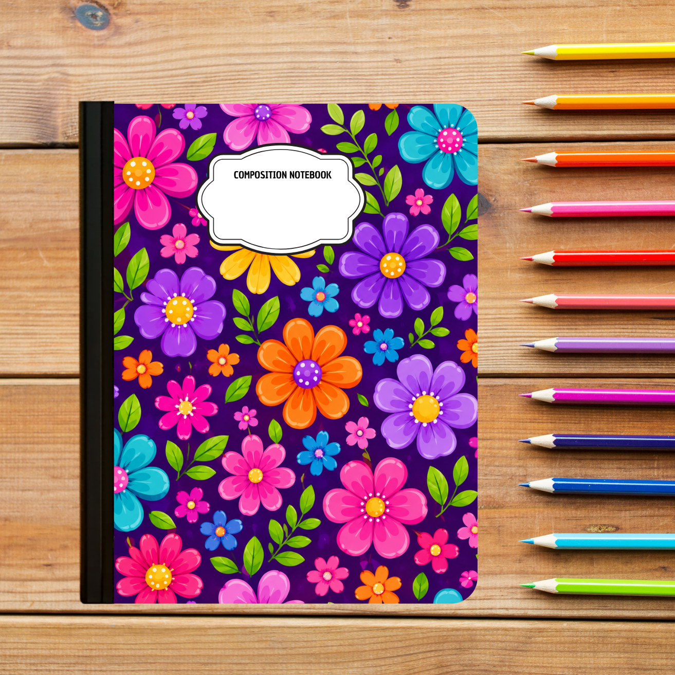 Composition Notebook - Bright Garden