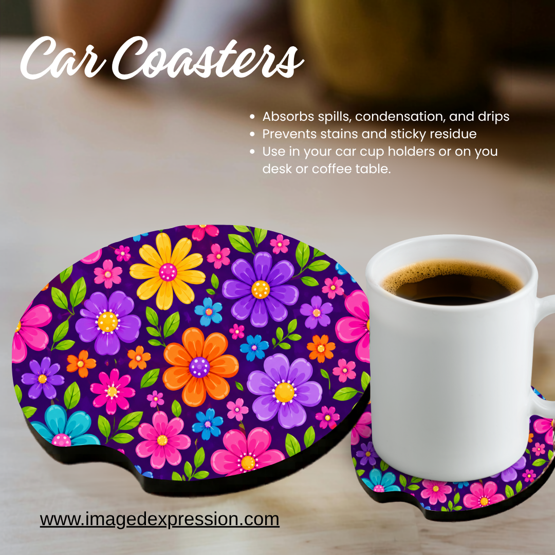 Car Coaster - Bright Garden
