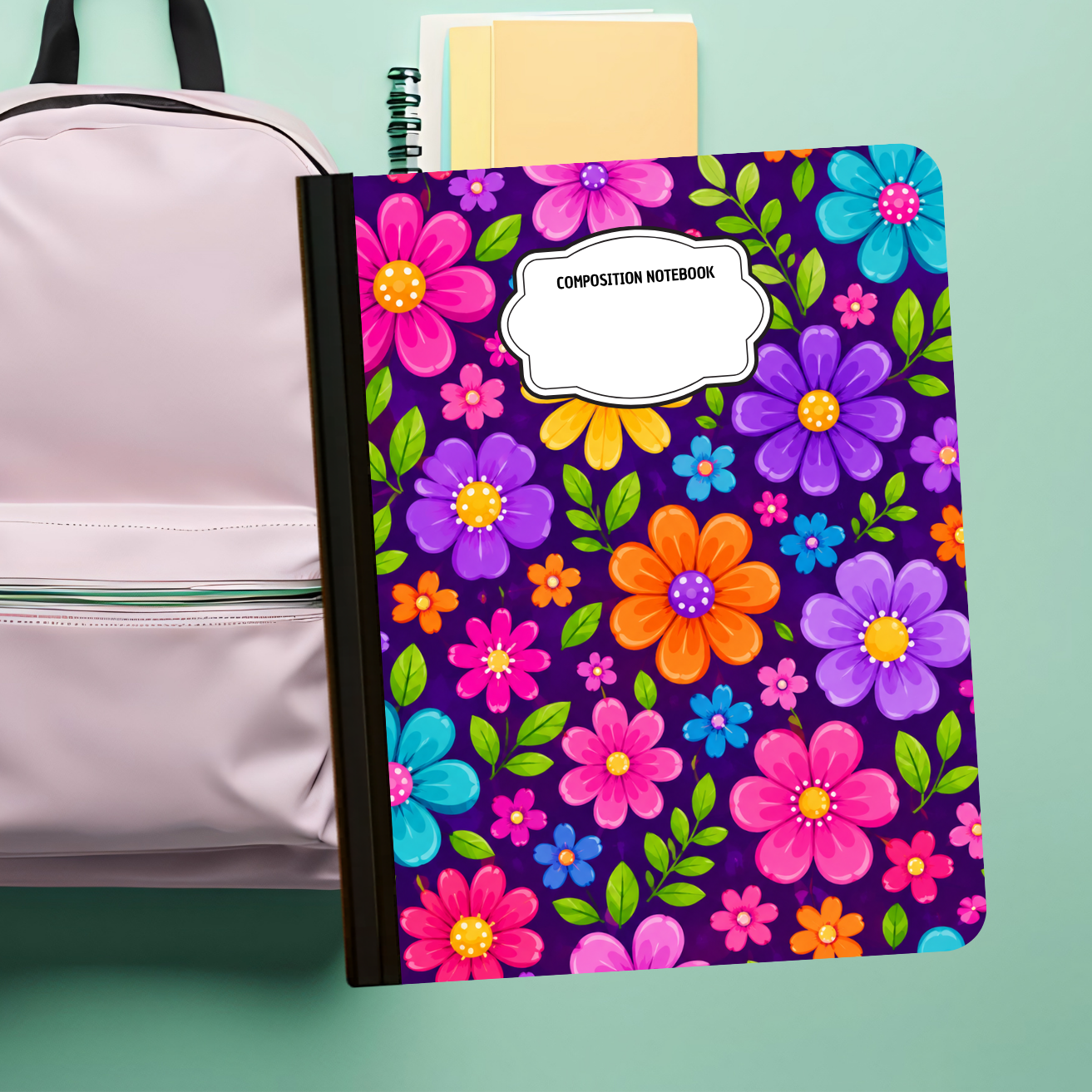 Composition Notebook - Bright Garden