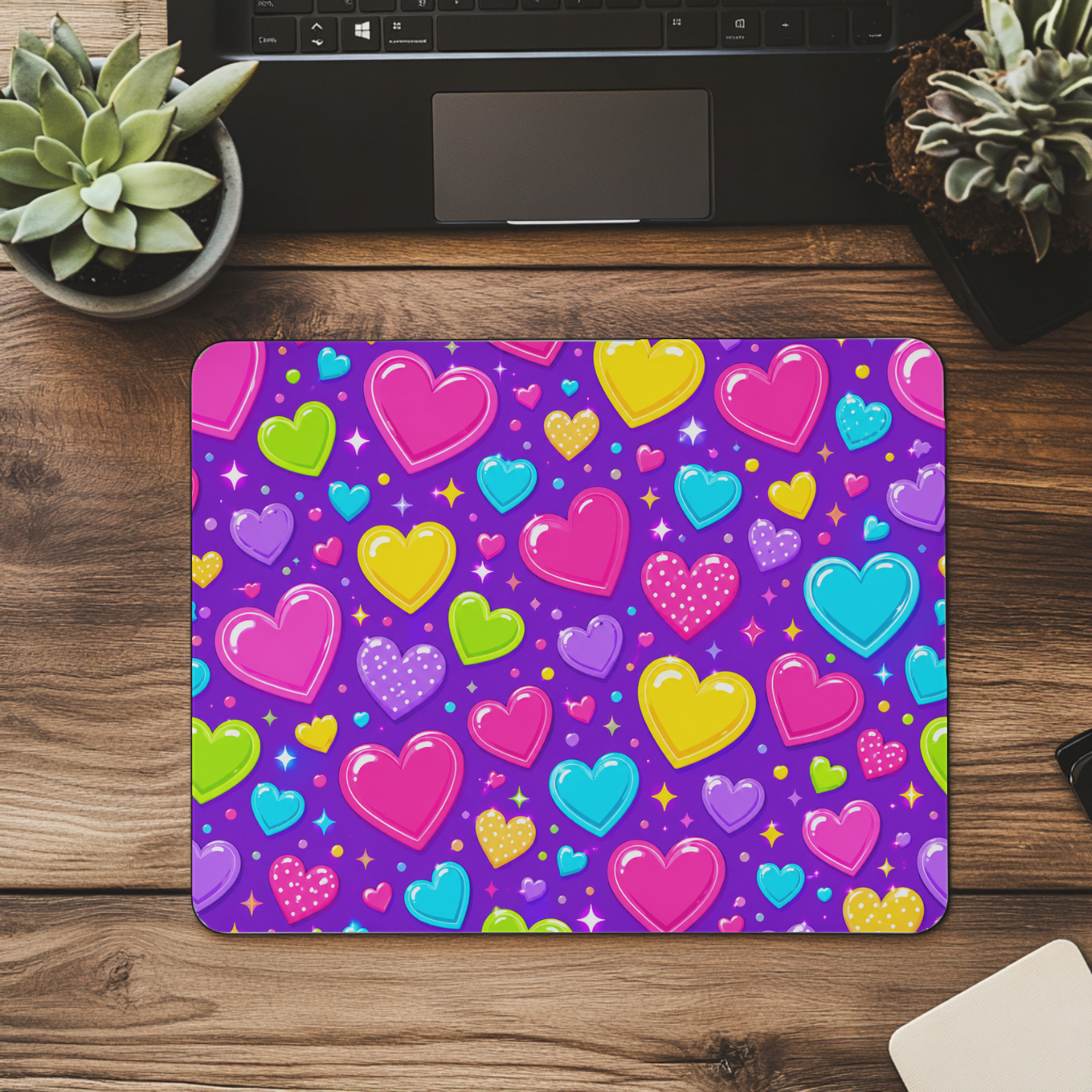Mouse Pad - Bright Hearts