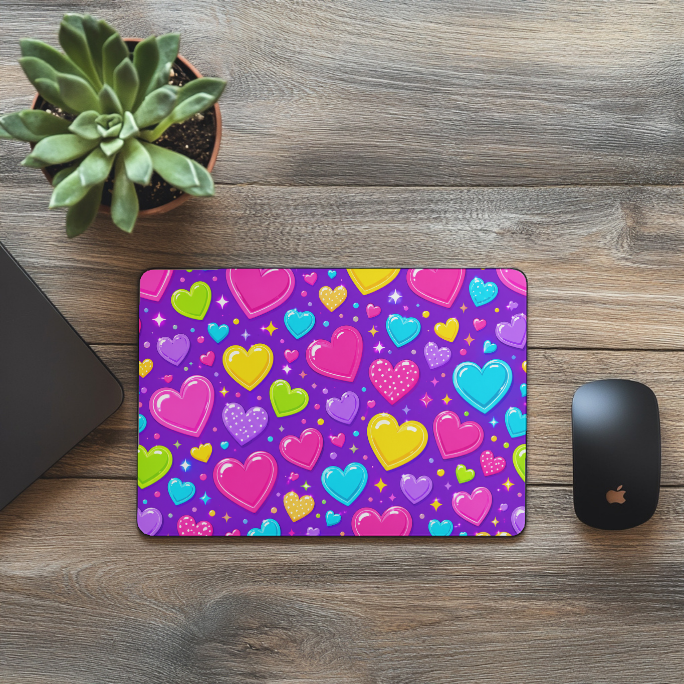 Mouse Pad - Bright Hearts