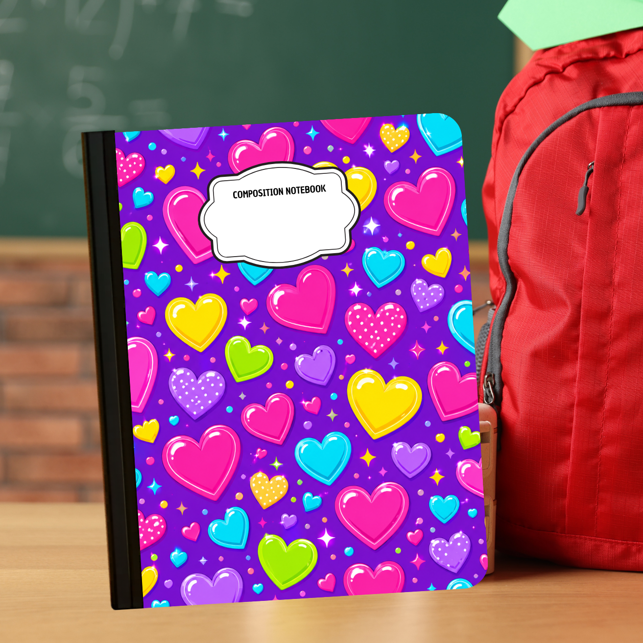 Composition Notebook - Bright Hearts