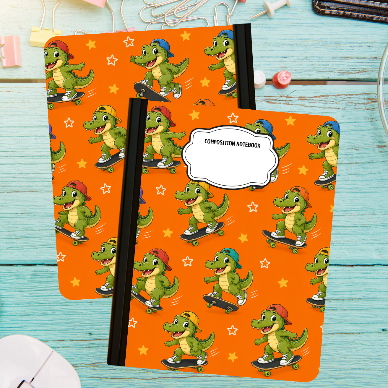 Composition Notebook - Crocodile Skater