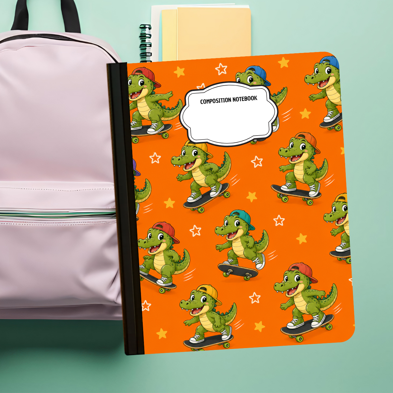 Composition Notebook - Crocodile Skater