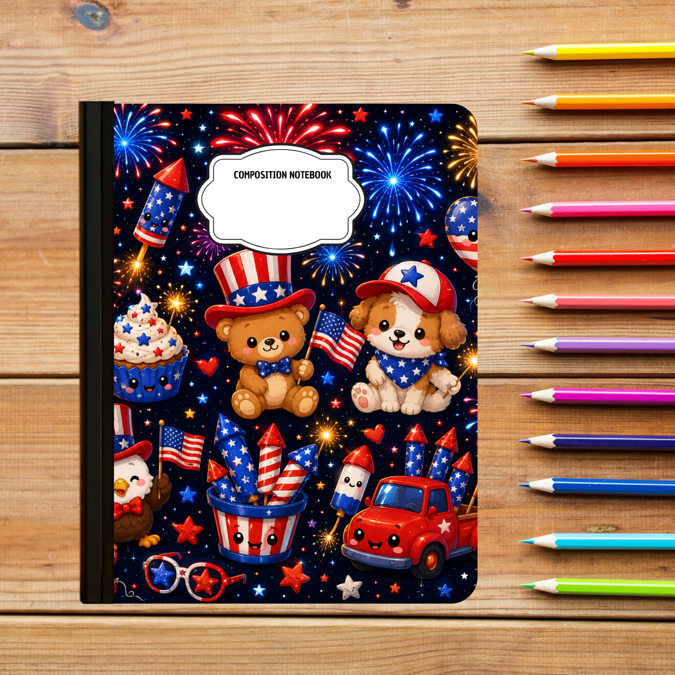 Composition Notebook - Fireworks