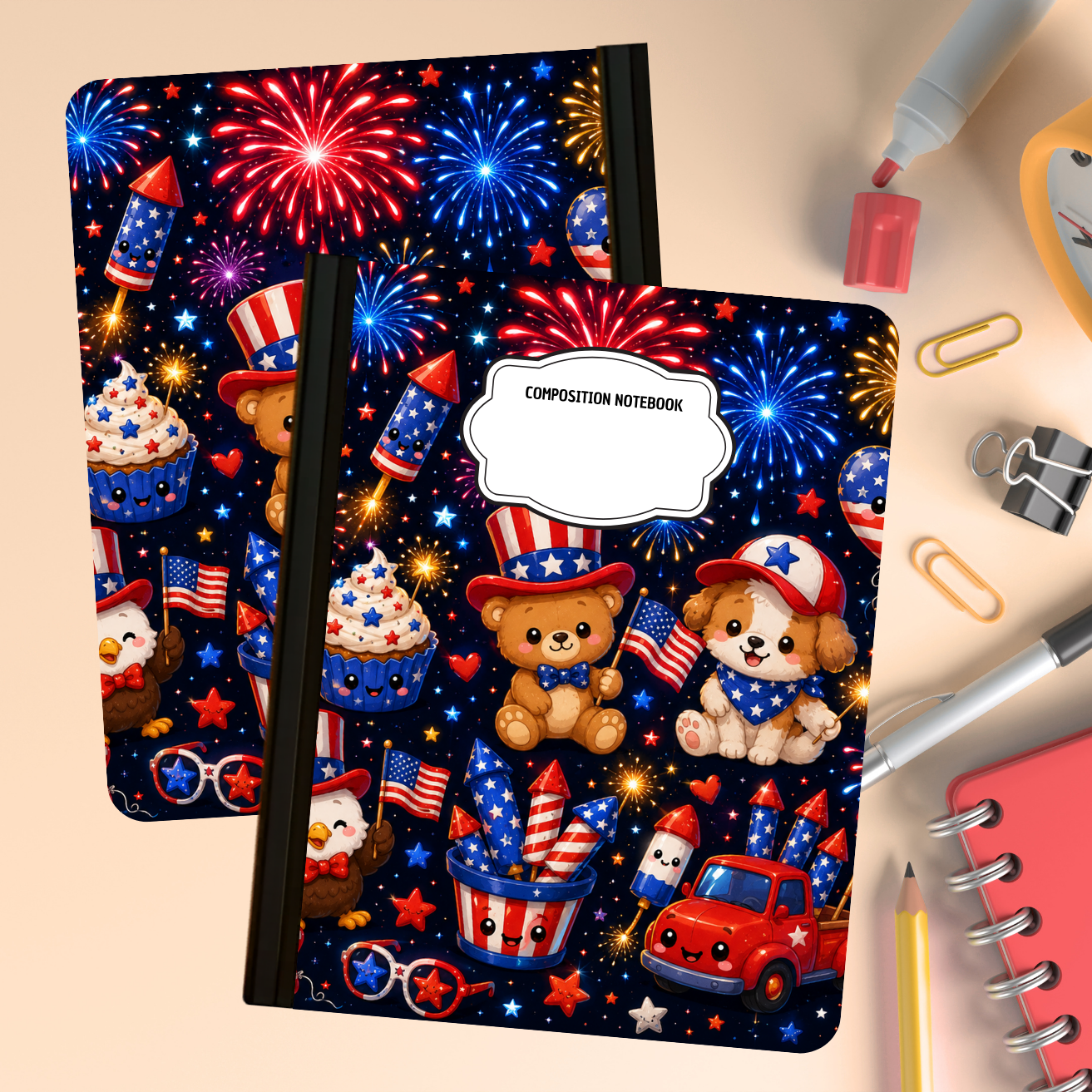 Composition Notebook - Fireworks