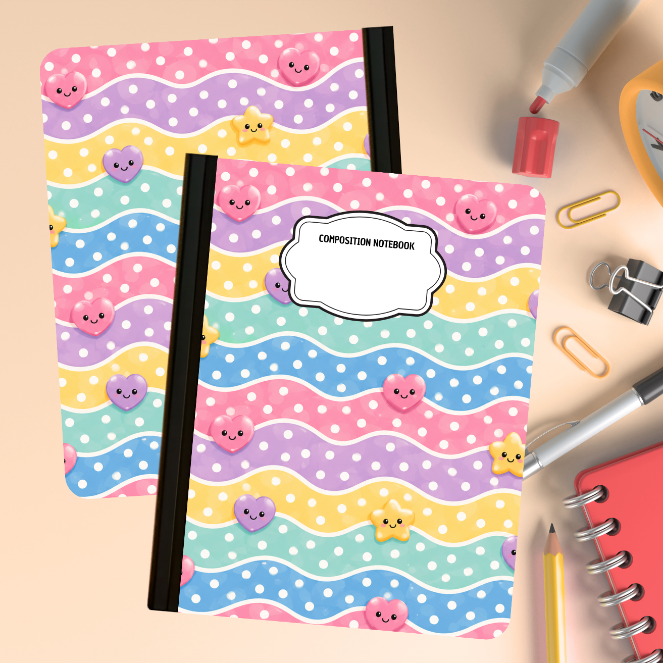 Composition Notebook - Happy Waves