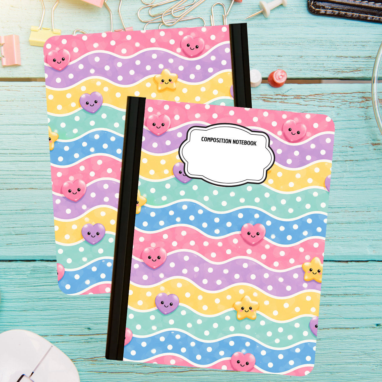 Composition Notebook - Happy Waves