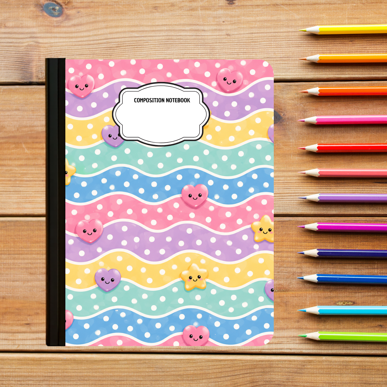 Composition Notebook - Happy Waves