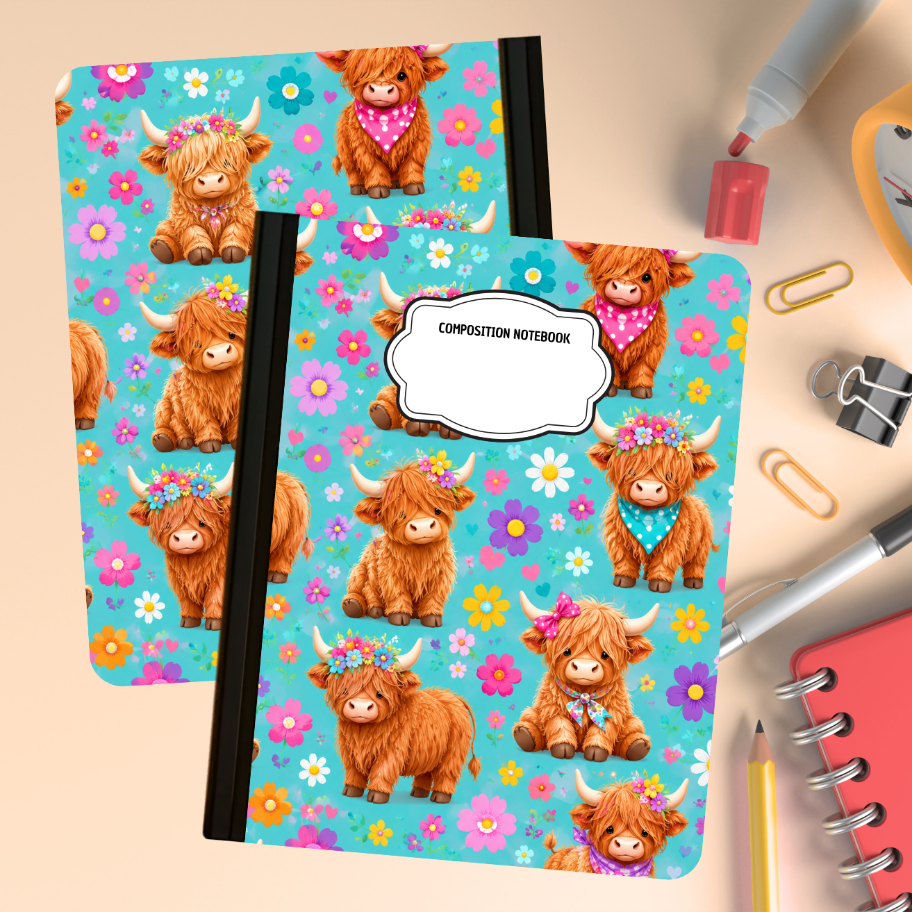 Composition Notebook - Highland Happiness