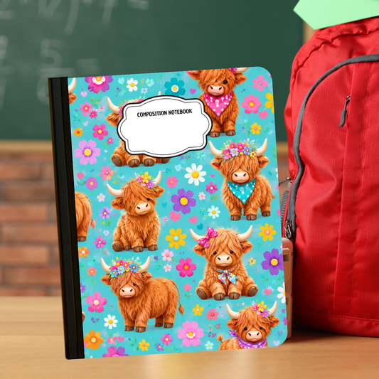 Composition Notebook - Highland Happiness