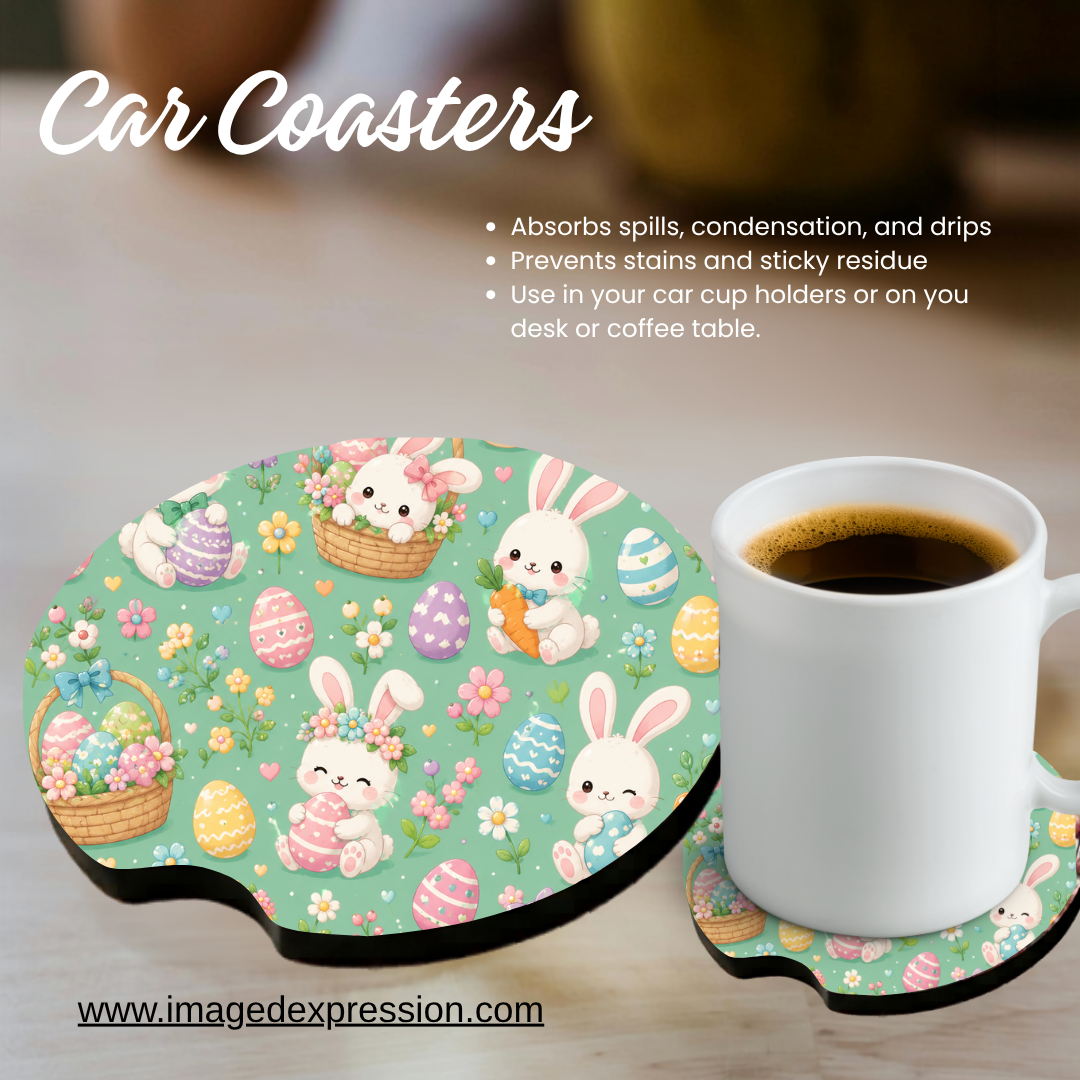 Car Coaster - Hoppy Easter