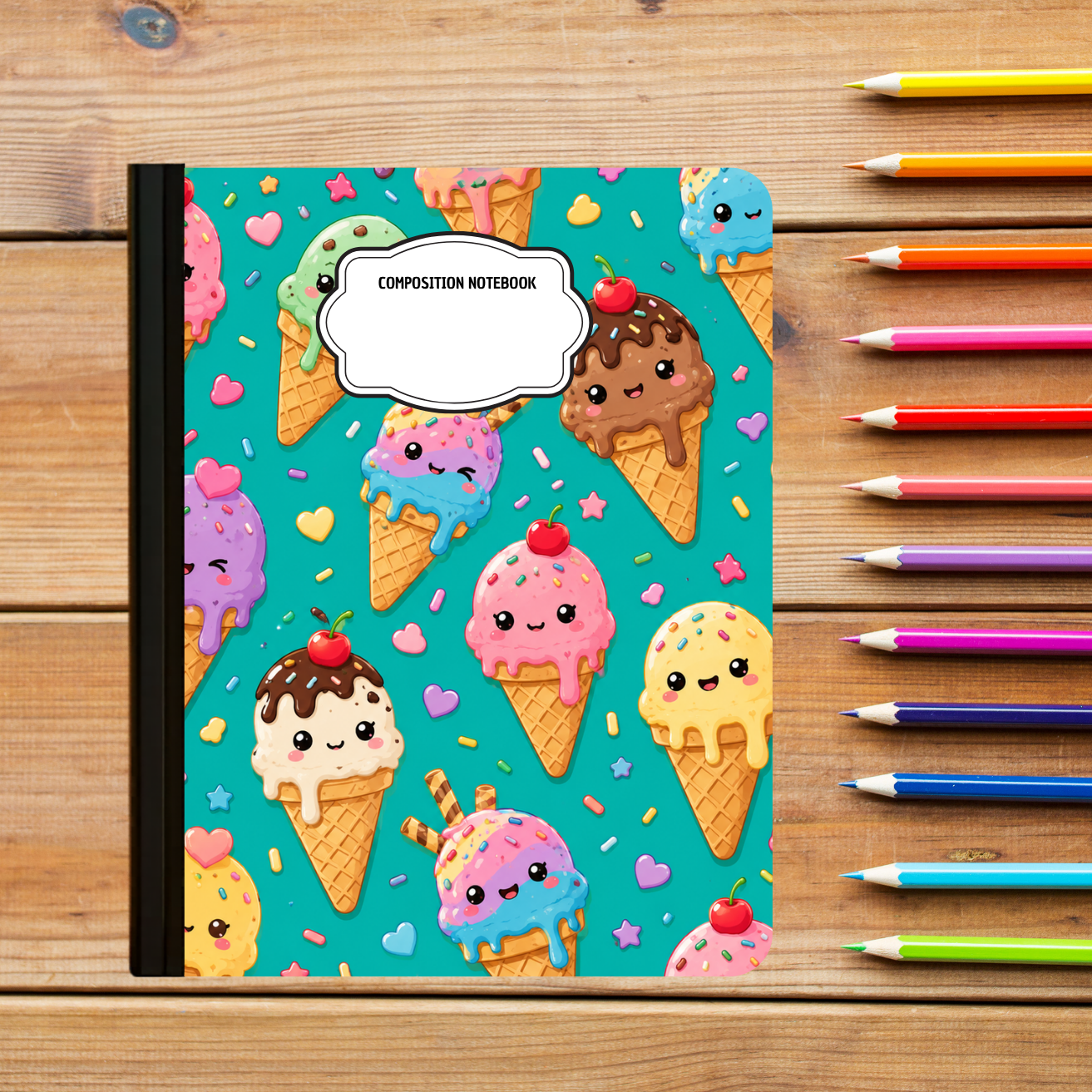Composition Notebook - Ice Cream