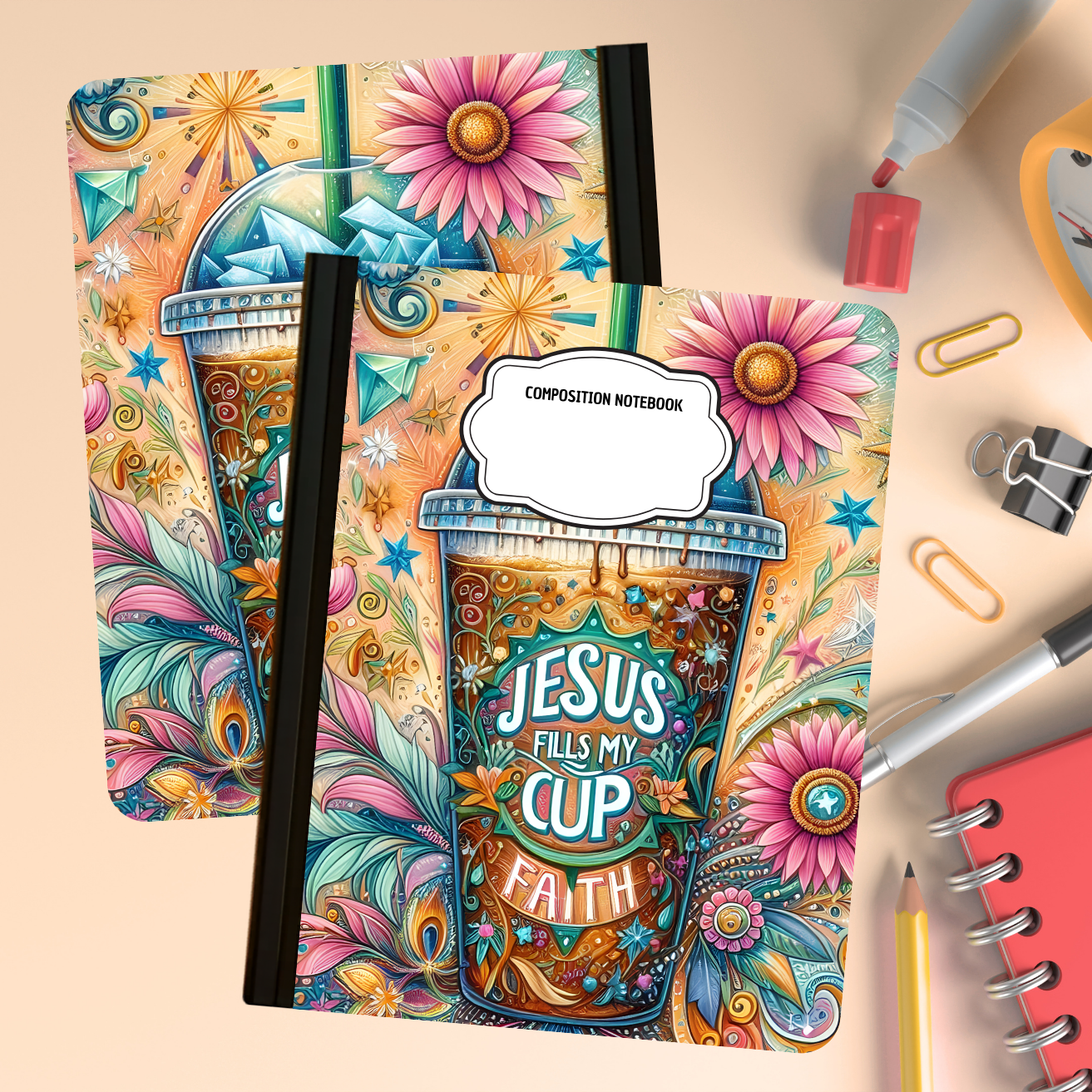 Composition Notebook - Jesus Fills My Cup