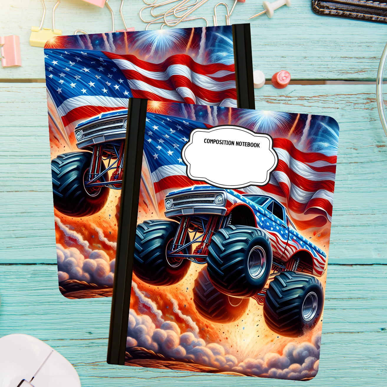 Composition Notebook - Monster Truck USA