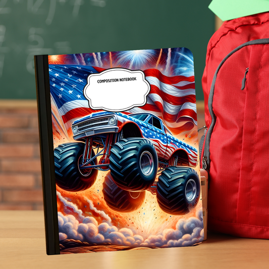 Composition Notebook - Monster Truck USA