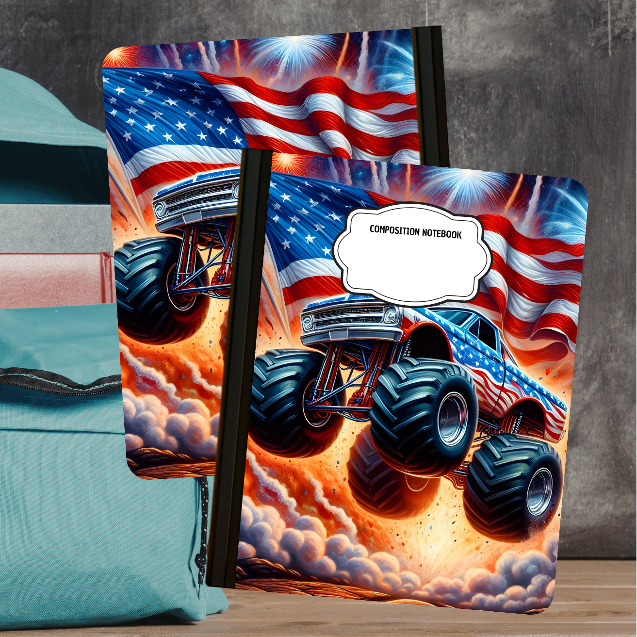 Composition Notebook - Monster Truck USA