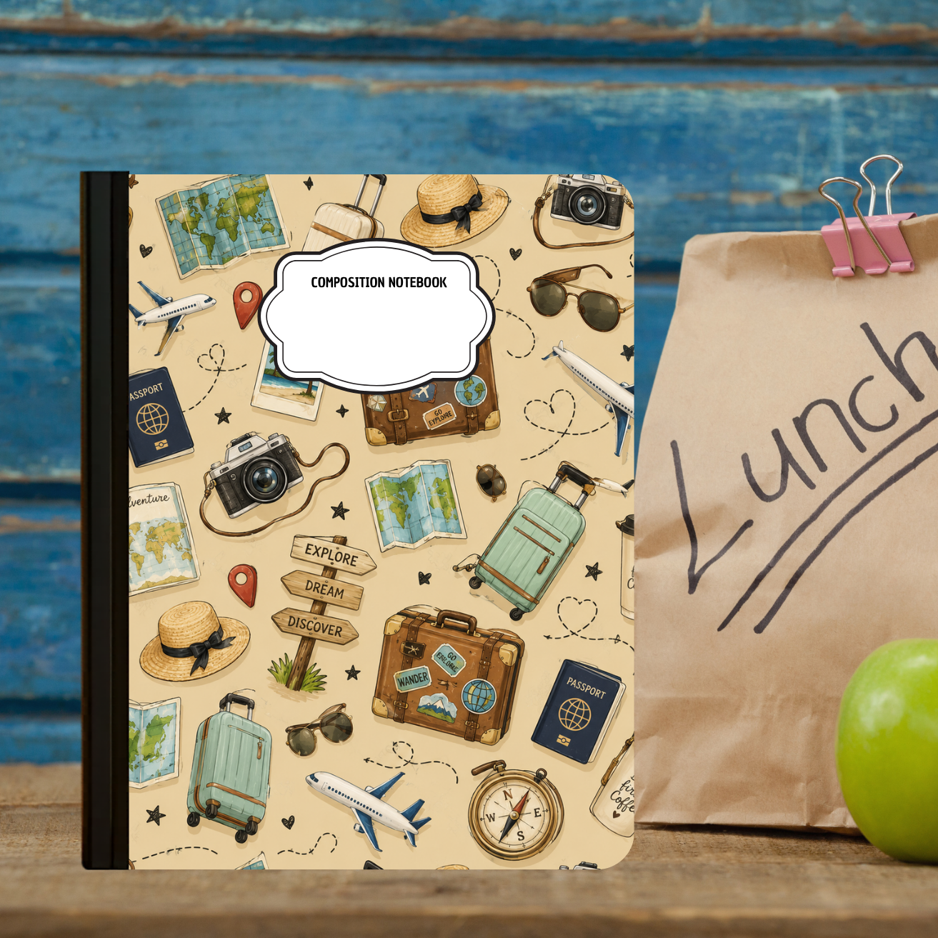 Composition Notebook - Passport to Adventure