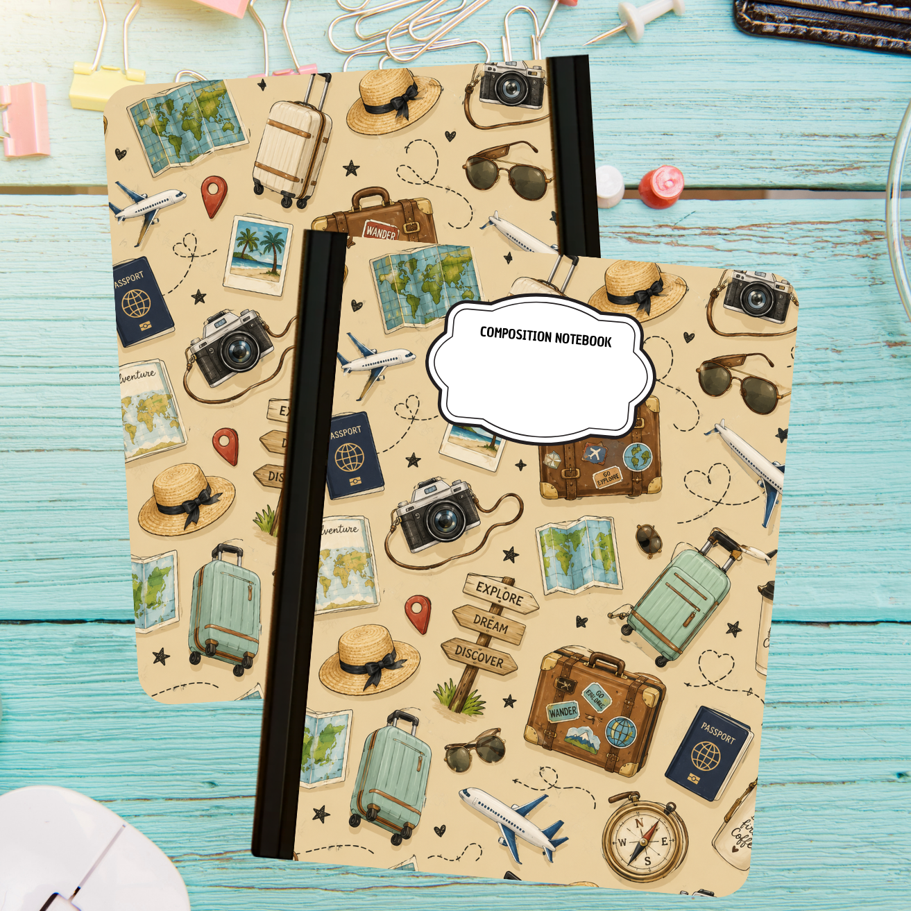 Composition Notebook - Passport to Adventure