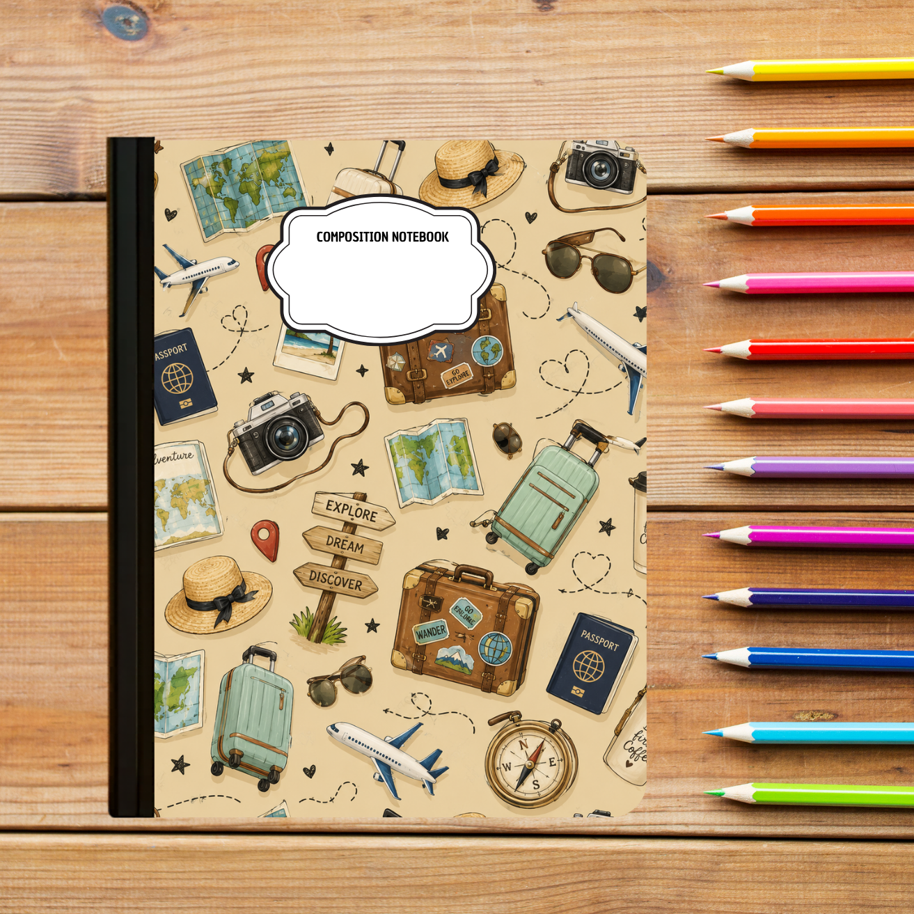 Composition Notebook - Passport to Adventure