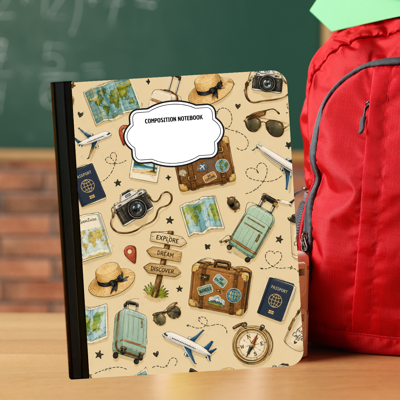 Composition Notebook - Passport to Adventure
