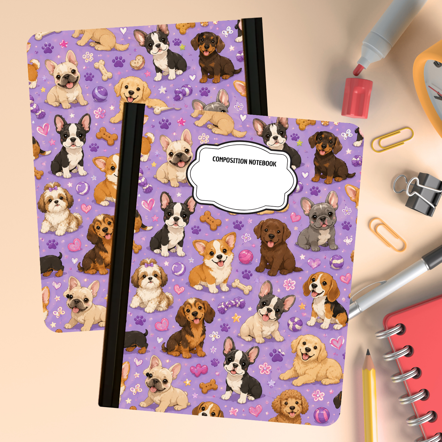 Composition Notebook - Puppy Love