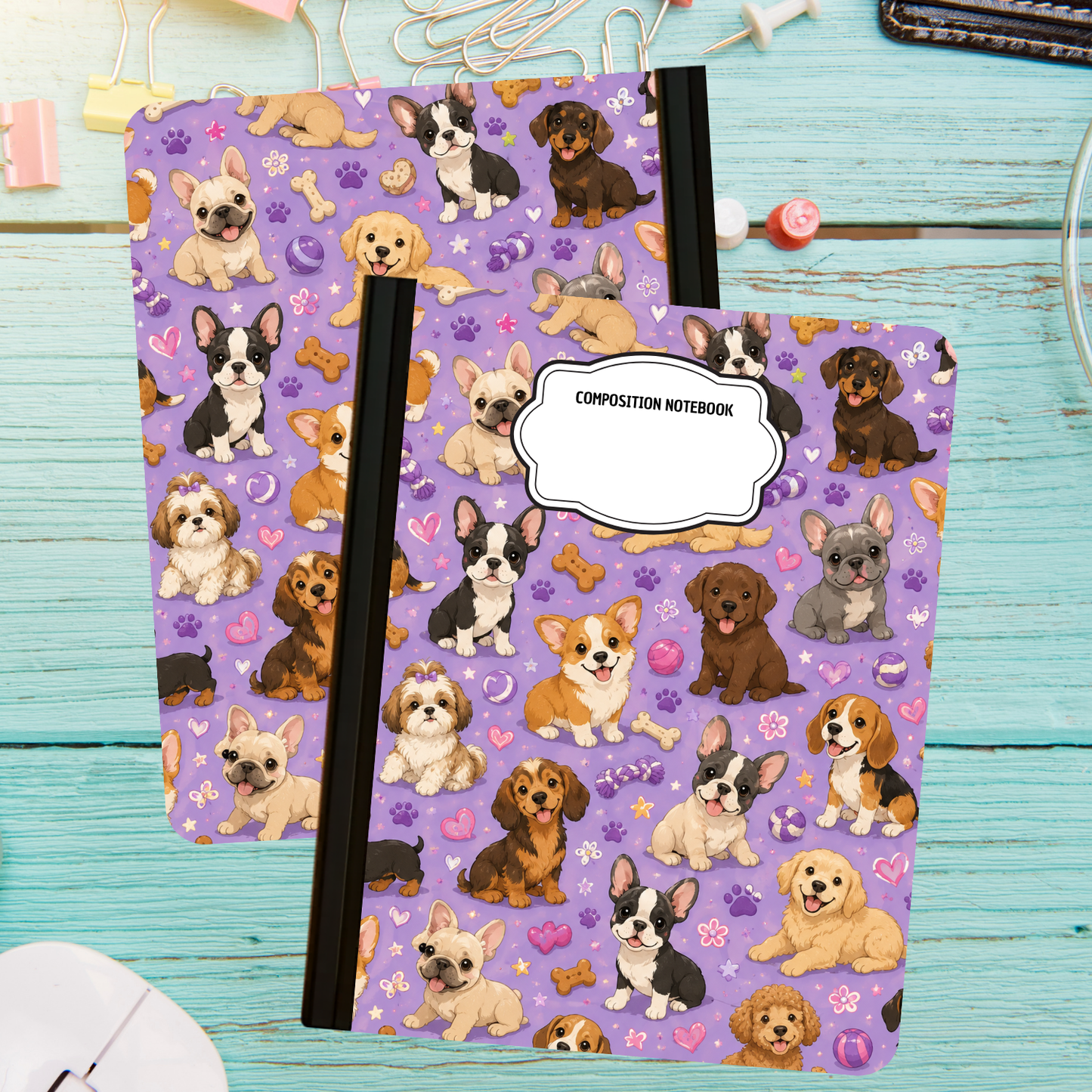 Composition Notebook - Puppy Love