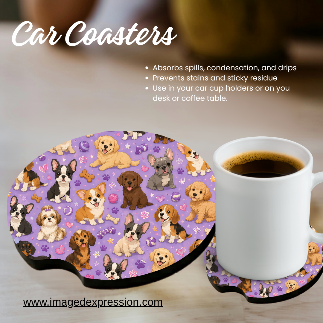 Car Coaster - Puppy Love