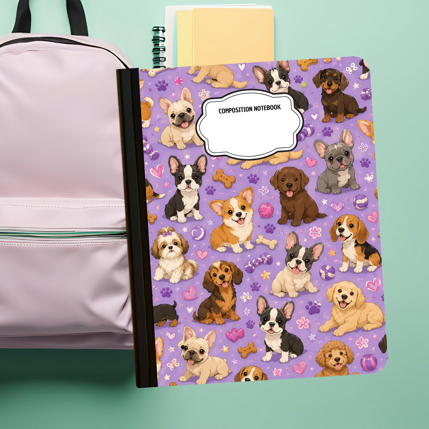 Composition Notebook - Puppy Love