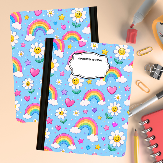 Composition Notebook - Rainbow Daisies