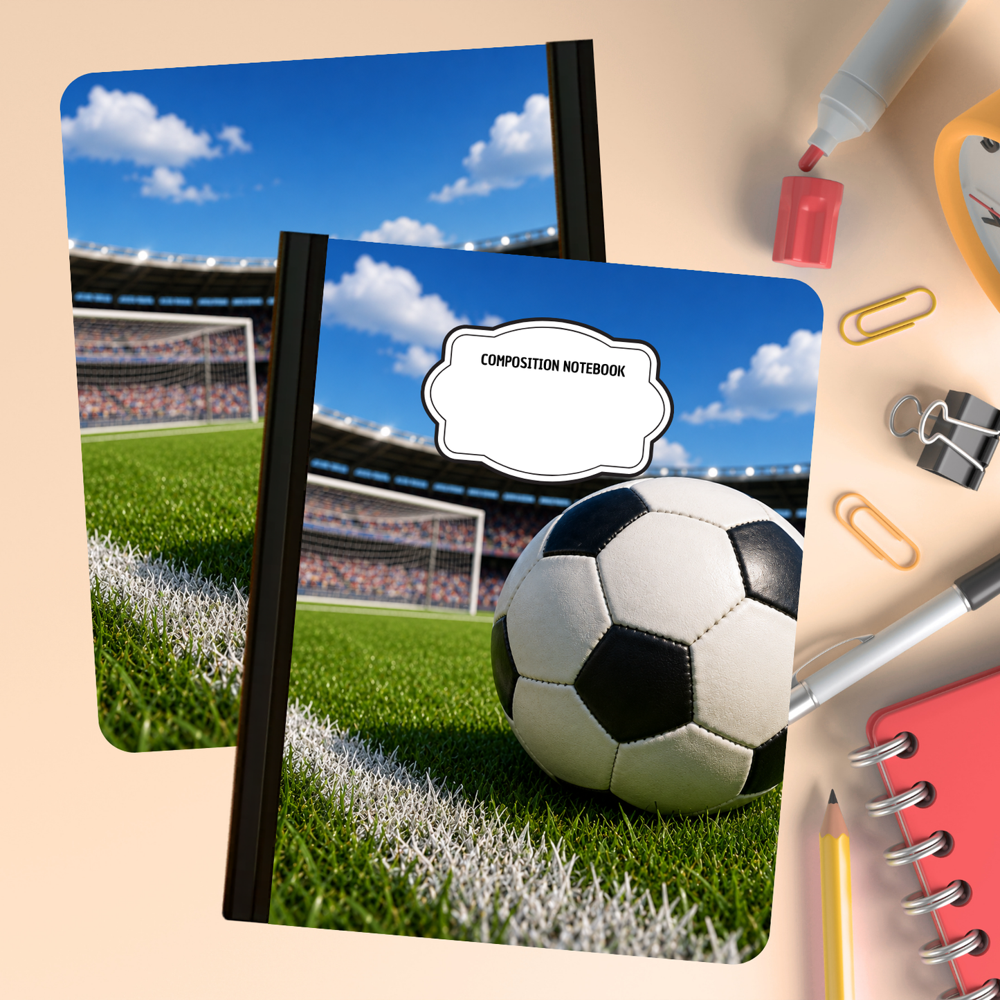 Composition Notebook - Soccer Field