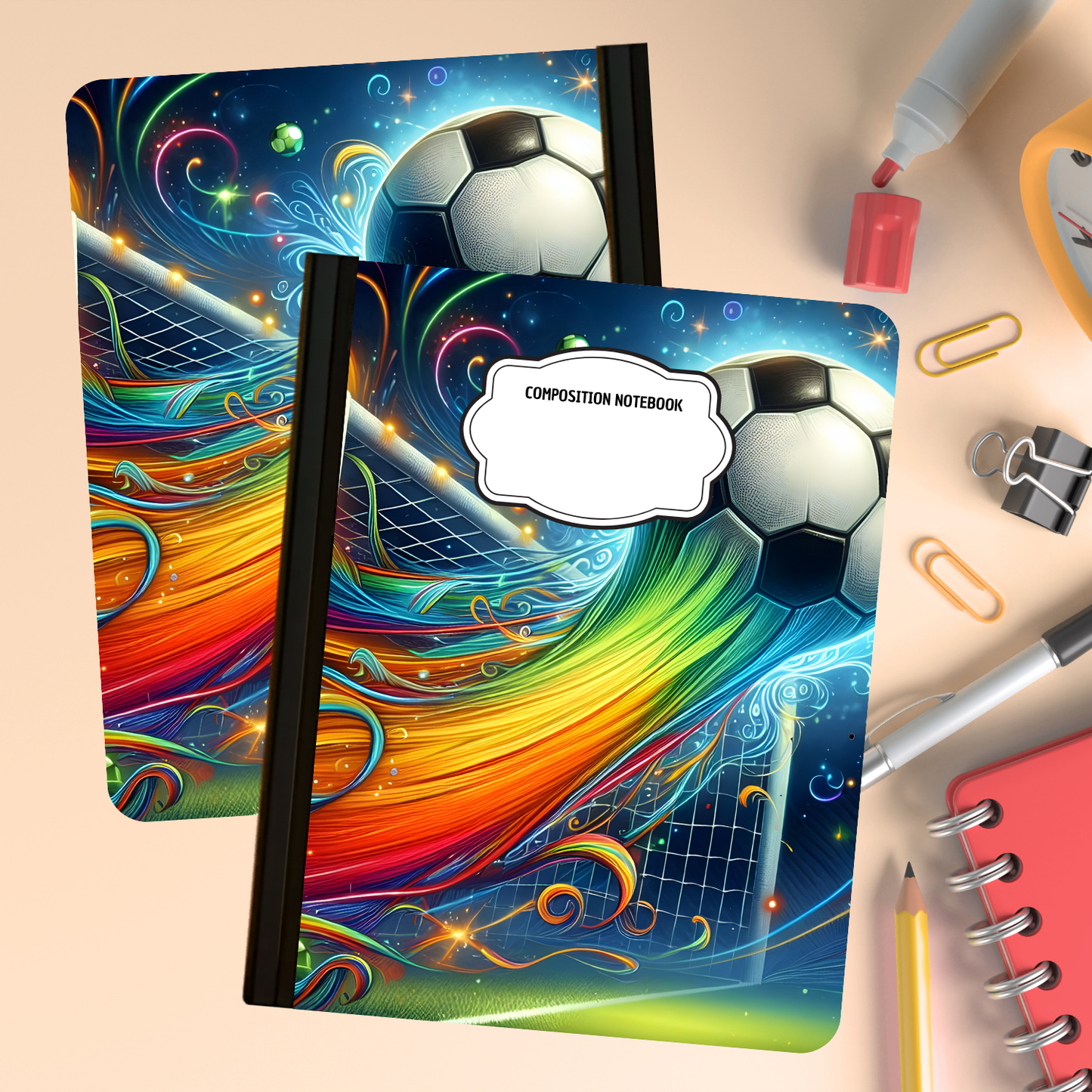 Composition Notebook - Soccer Galaxy