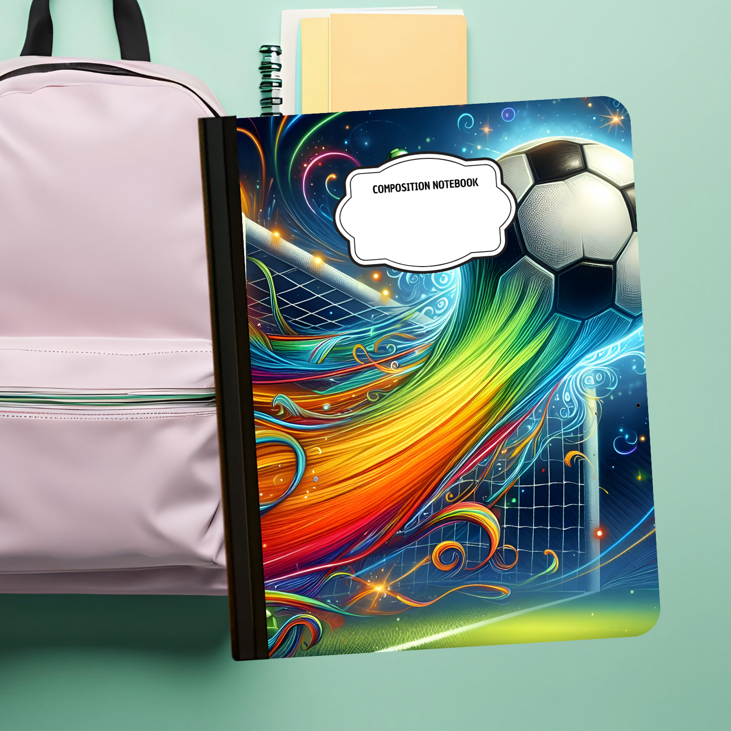 Composition Notebook - Soccer Galaxy