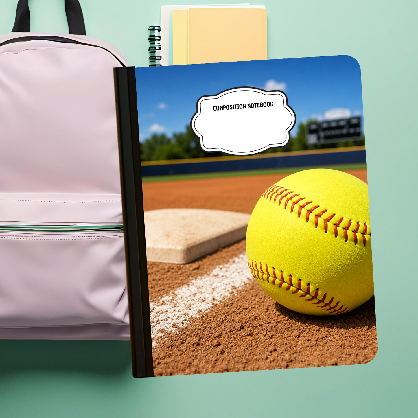 Composition Notebook - Softball