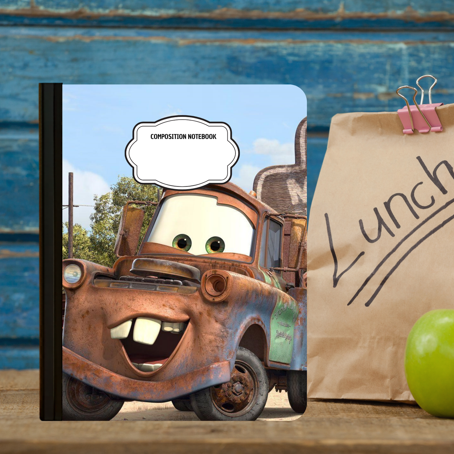 Composition Notebook - Cartoon Tow Truck