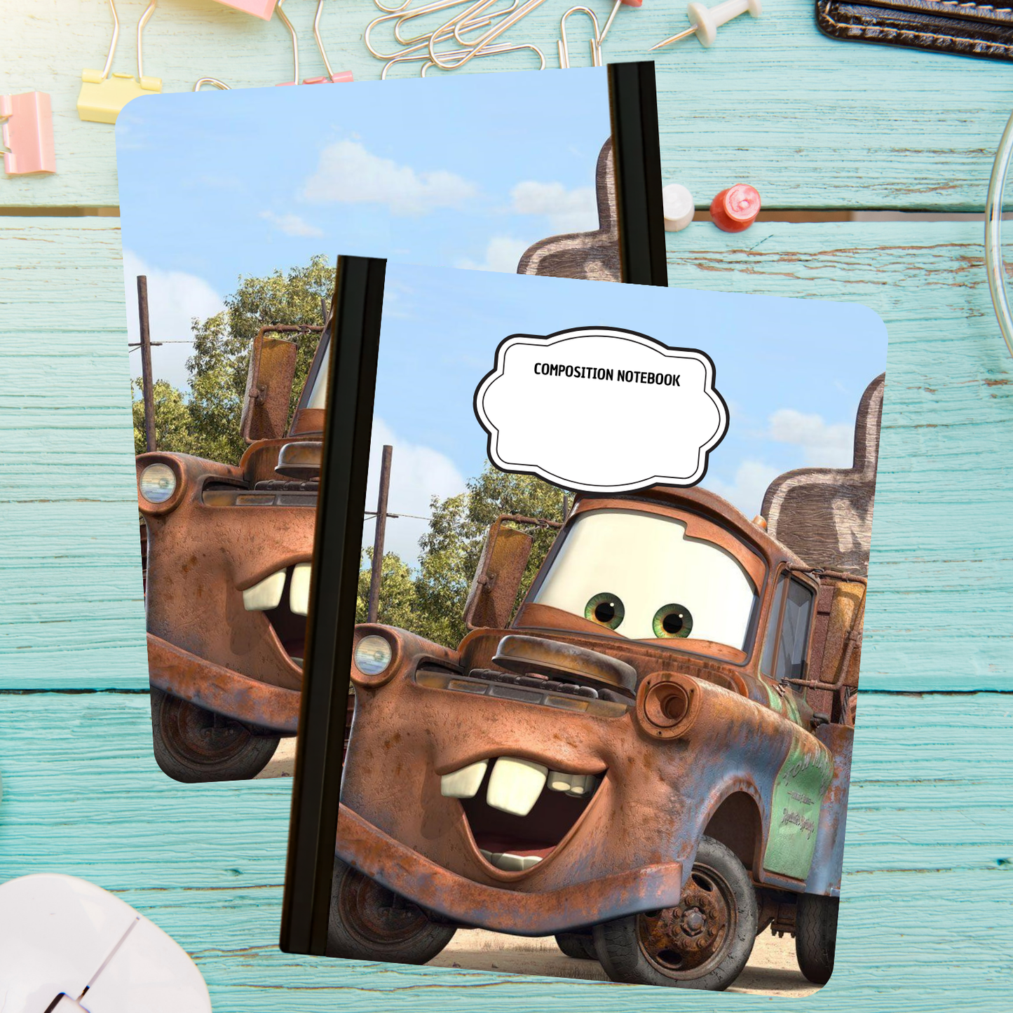 Composition Notebook - Cartoon Tow Truck