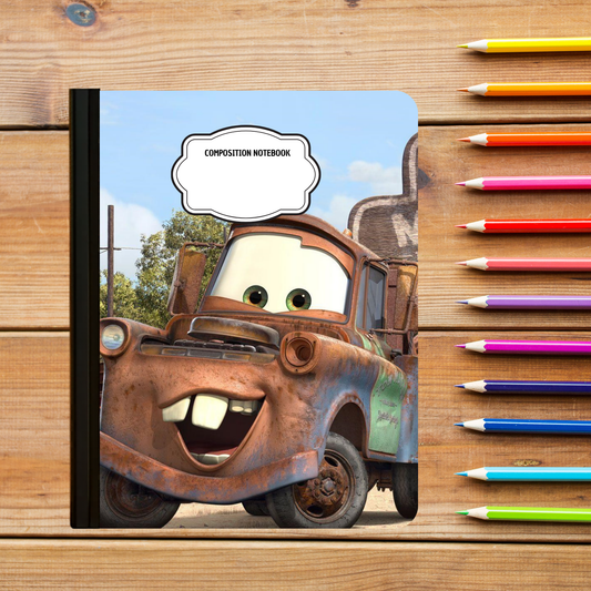 Composition Notebook - Cartoon Tow Truck