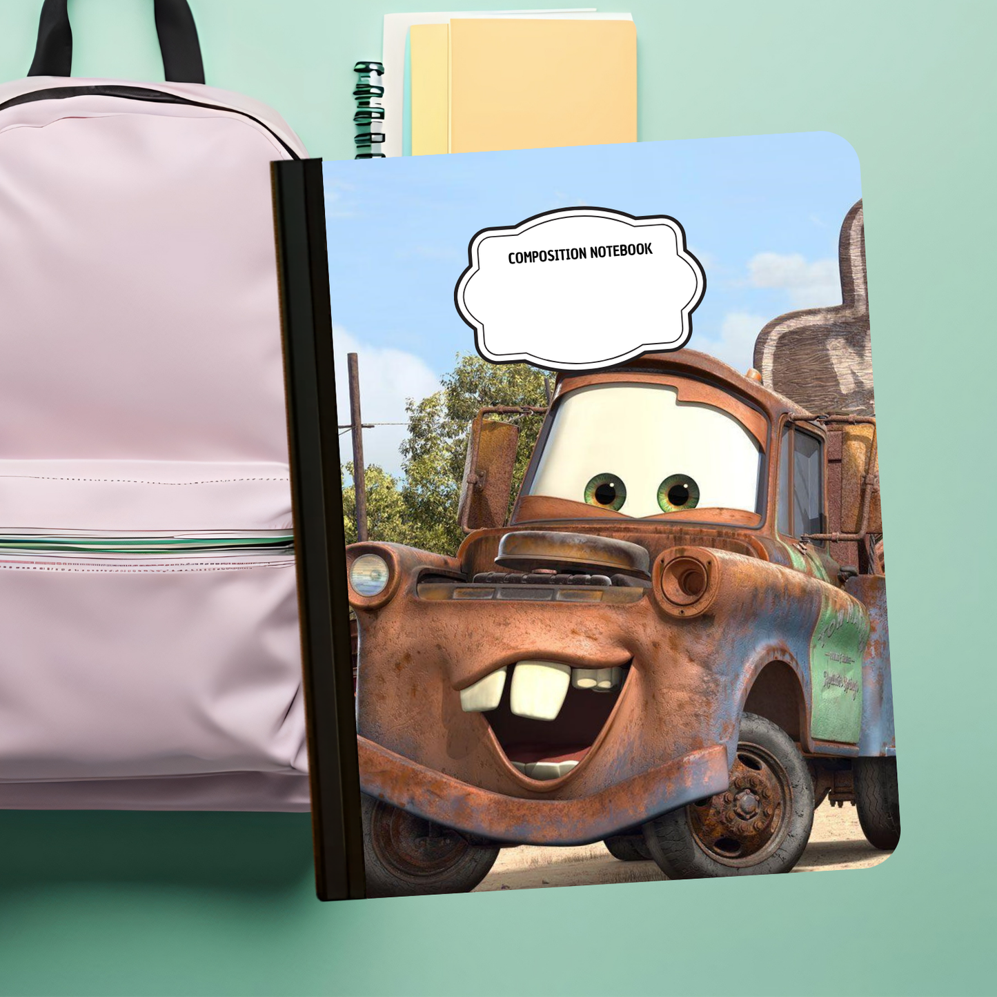Composition Notebook - Cartoon Tow Truck
