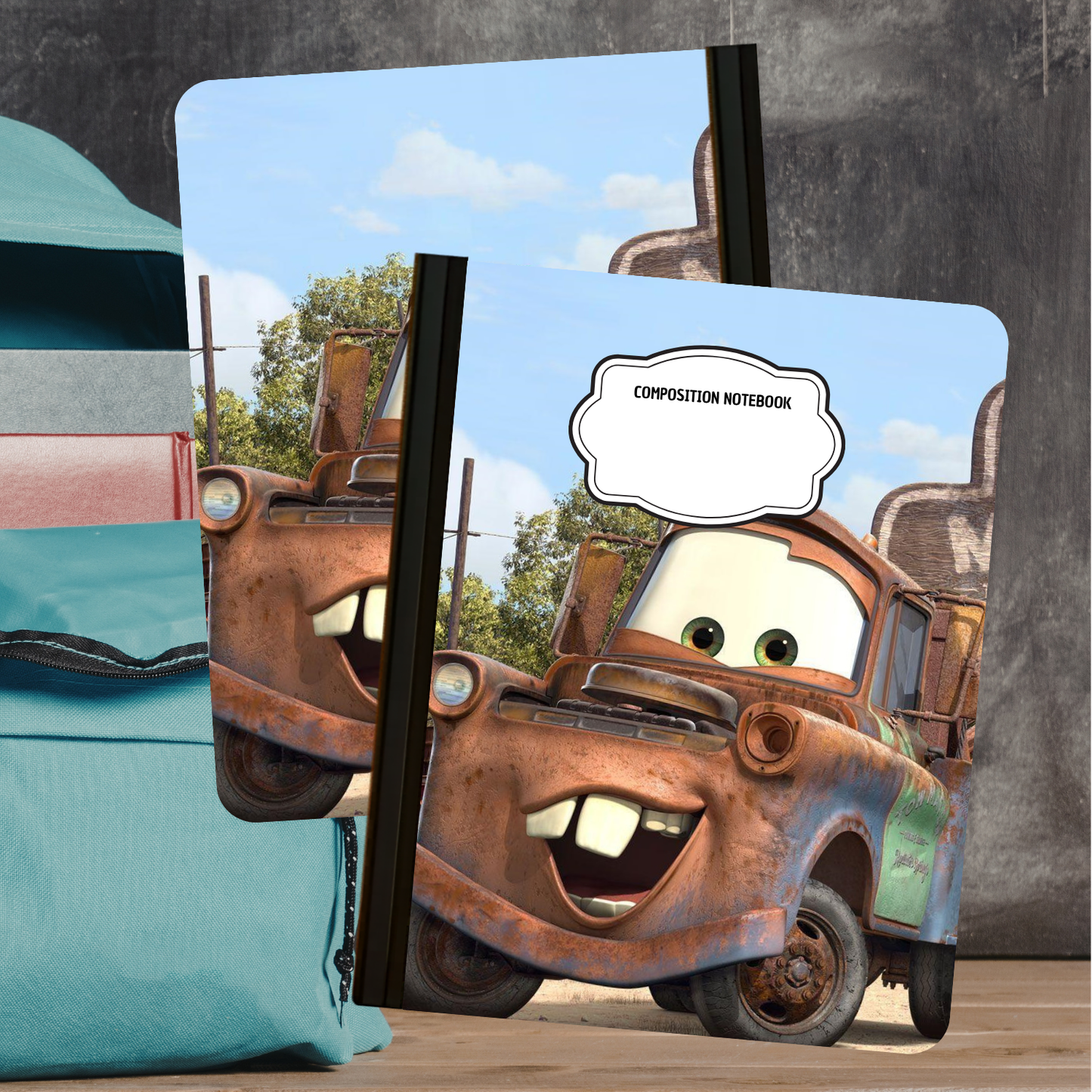 Composition Notebook - Cartoon Tow Truck