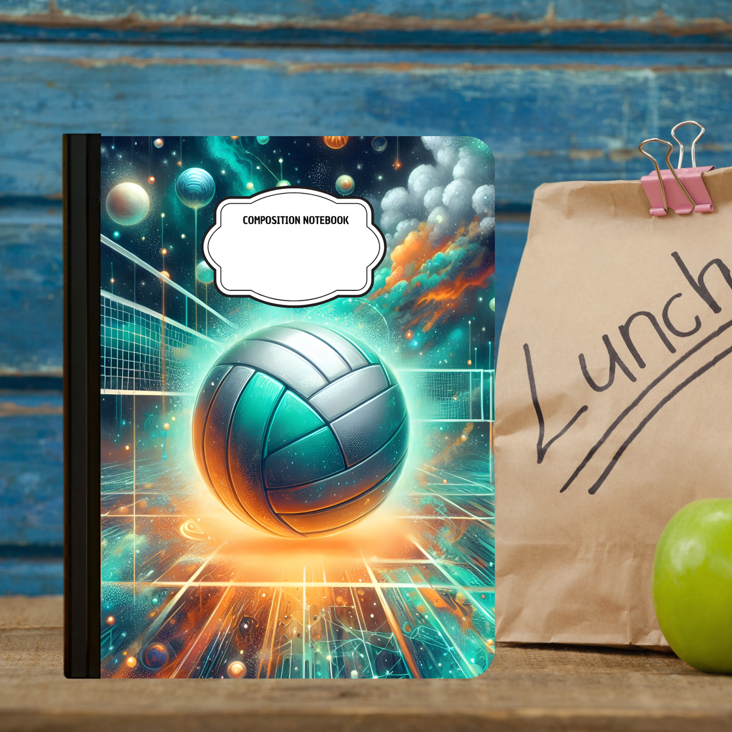 Composition Notebook - Volleyball Galaxy