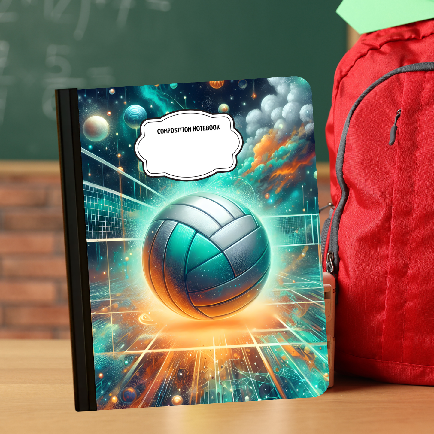 Composition Notebook - Volleyball Galaxy